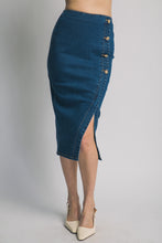 Denim long skirt