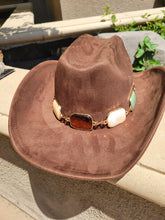 Stone suede cowboy hat