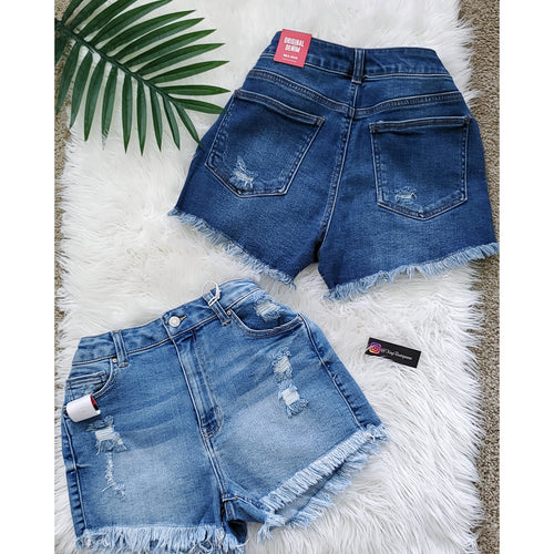 High Rise Denim Shorts