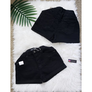 Black High Rise Shorts